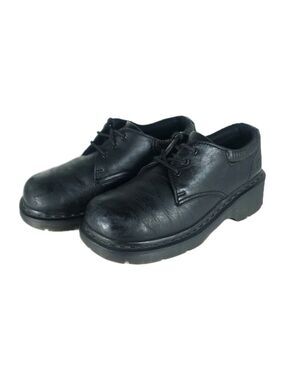 Dr. Martens Francesca Women's US8 UK6 Leather Chunky Heel Black Derby Oxford